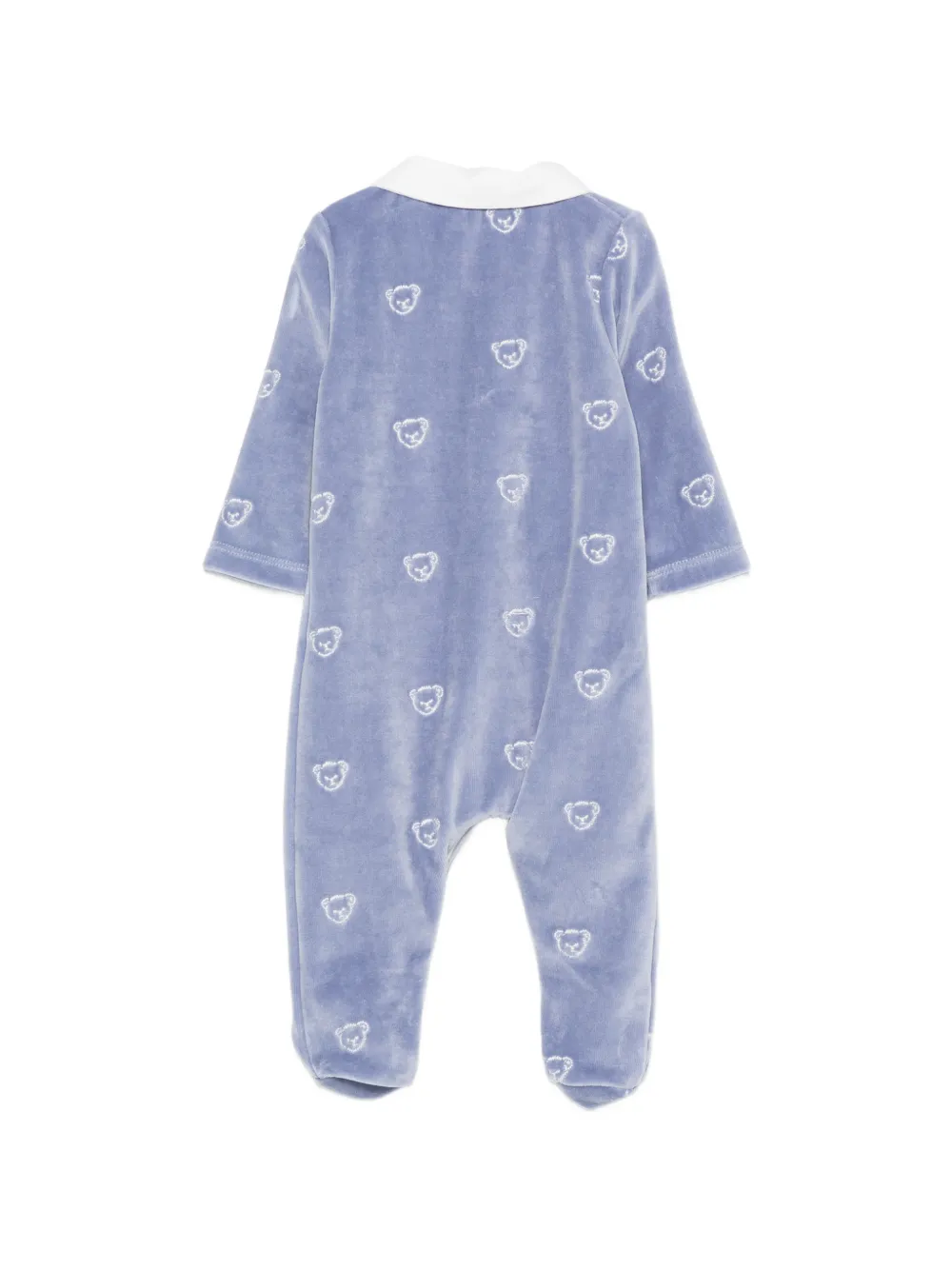 Patachou Pyjama met fluweel-effect en beer-print Blauw