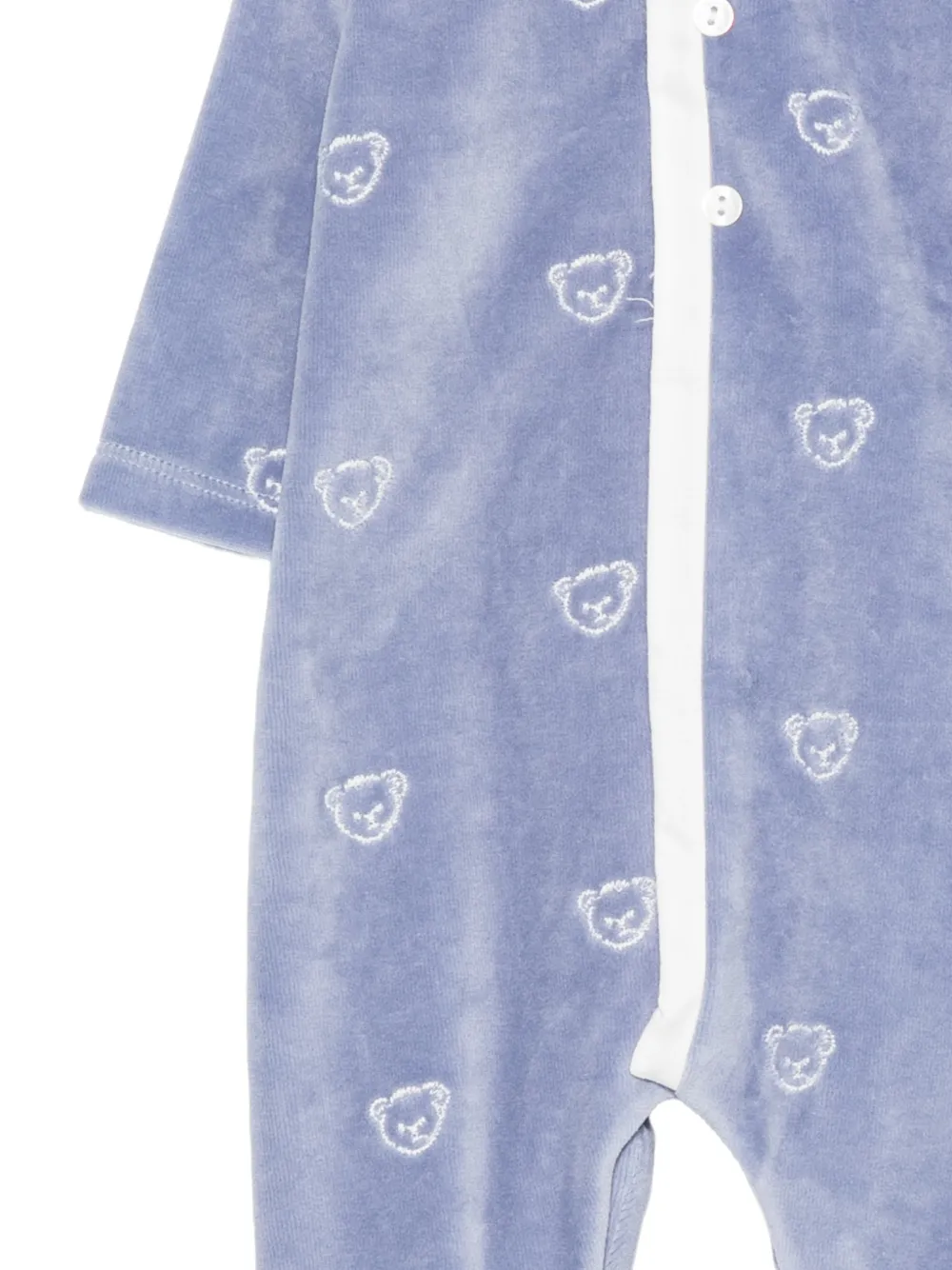 Patachou Pyjama met fluweel-effect en beer-print Blauw