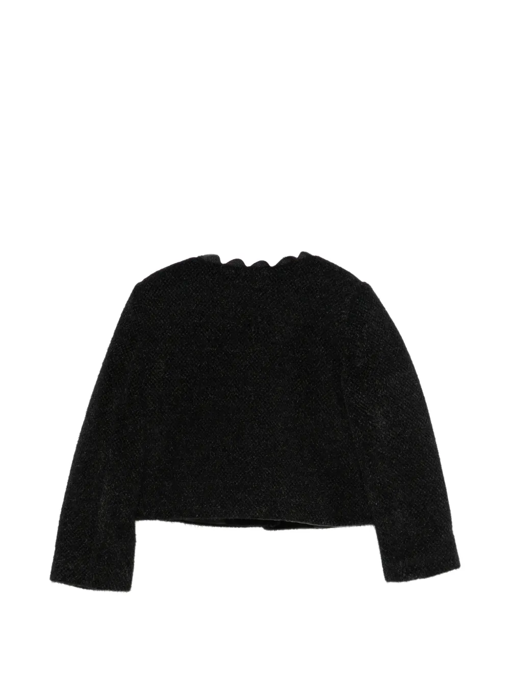 Patachou scalloped-trim bouclé jacket Zwart