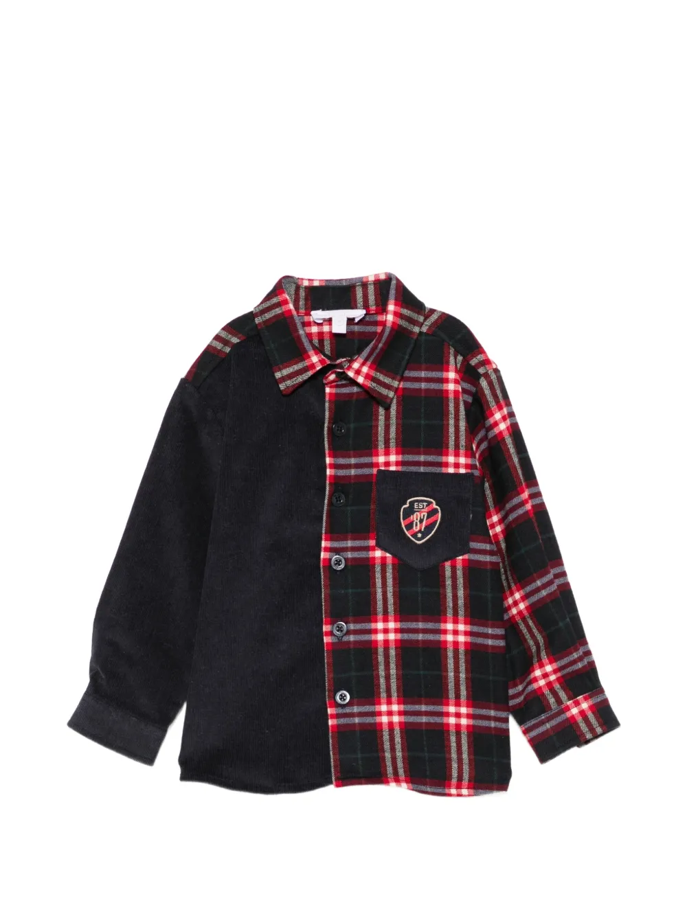 Patachou Balmoral Tartan corduroy shirt - Bleu