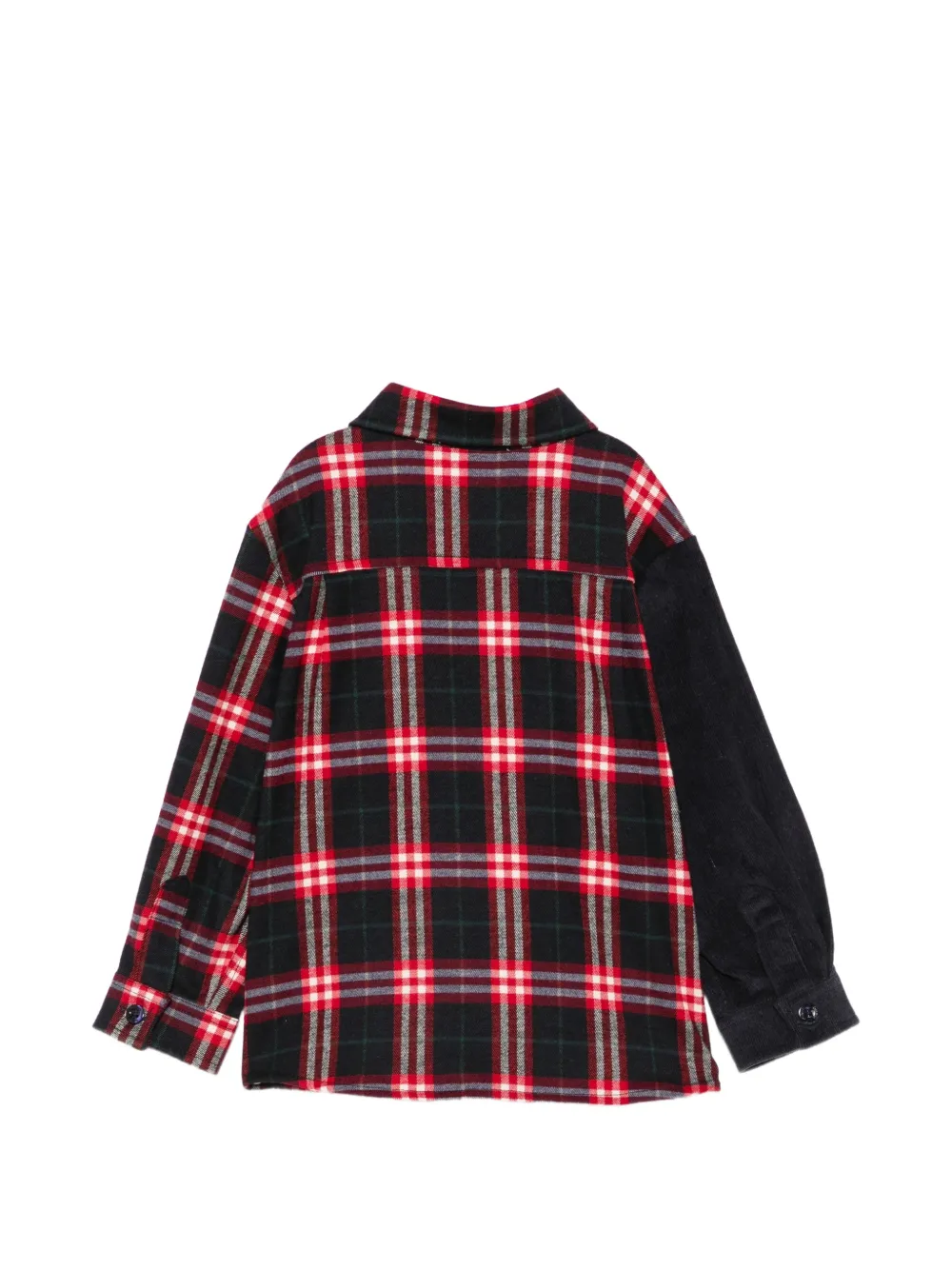 Patachou Balmoral Tartan ribfluwelen shirt Blauw