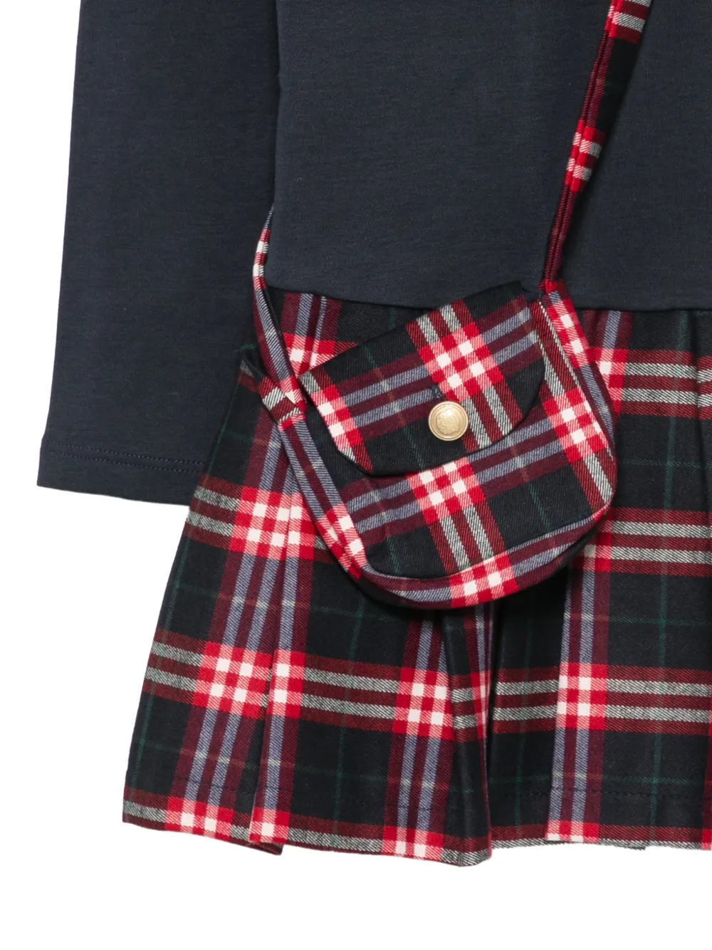 Patachou Jurk met tartan vlakken Zwart