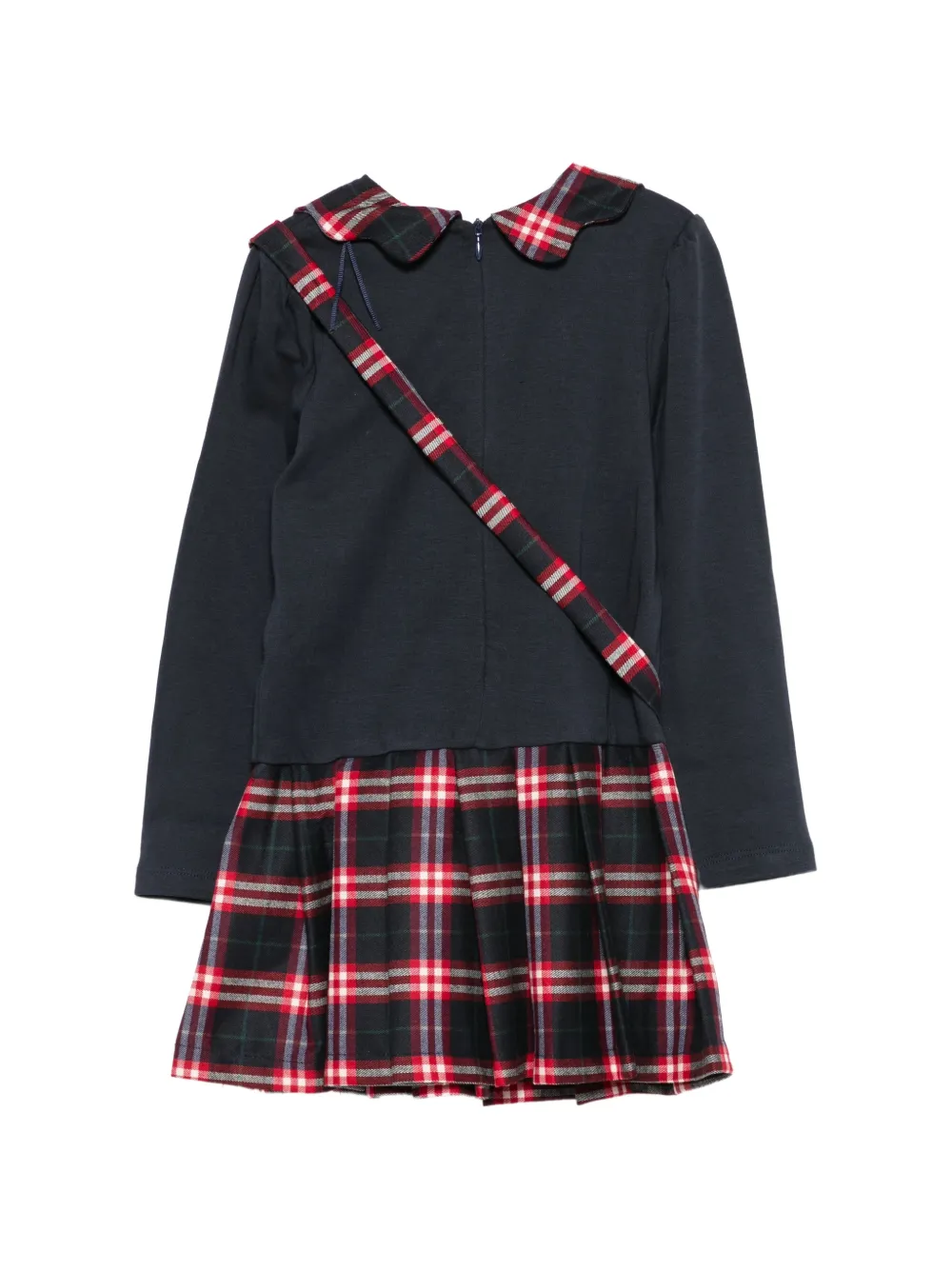Patachou Jurk met tartan vlakken Zwart