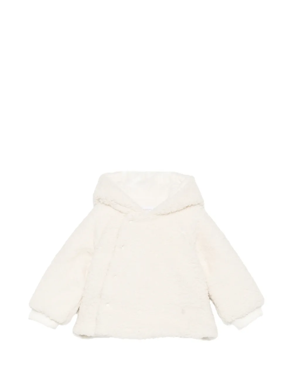 Patachou faux-shearling hooded jacket - Blanc Patachou faux-shearling hooded jacket - Blanc