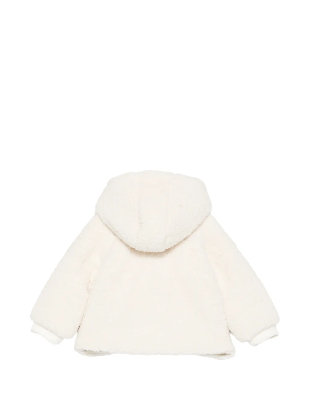 Patachou faux-shearling hooded jacket Wit