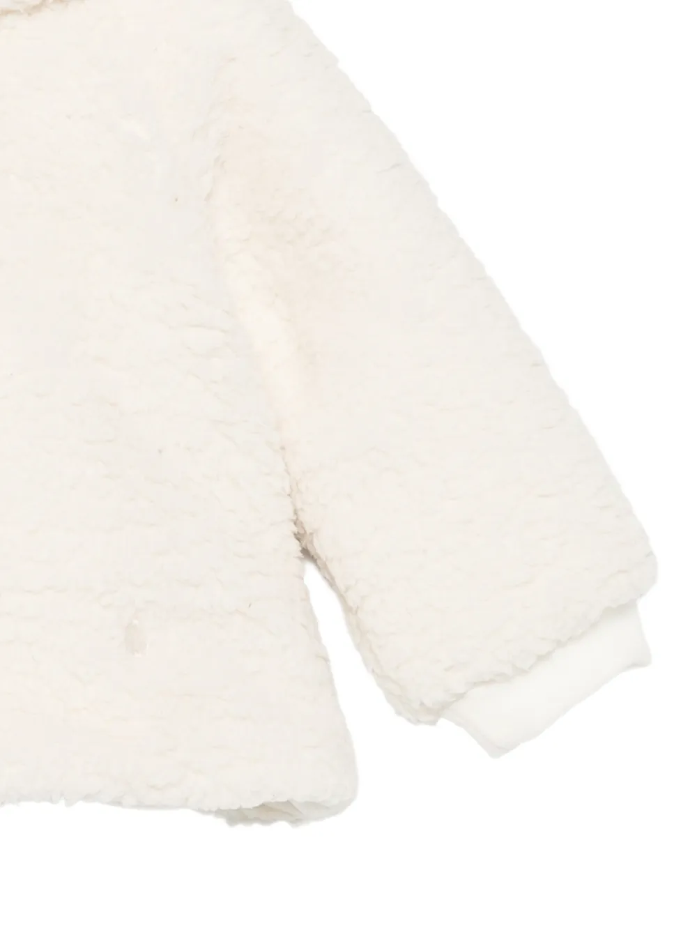 Patachou faux-shearling hooded jacket Wit