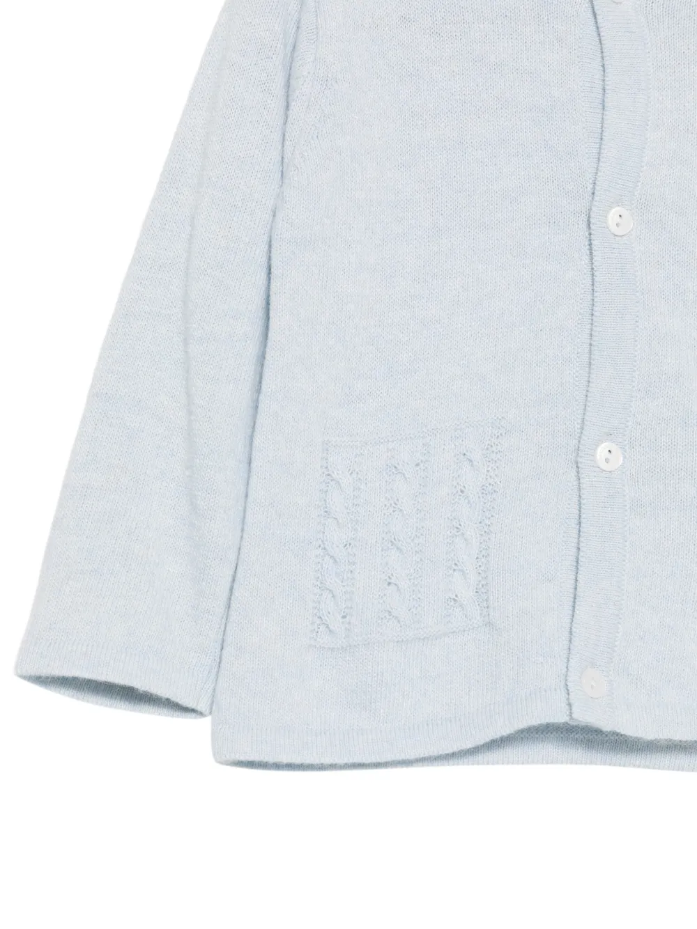 Patachou cable-knit button-up cardigan Blauw