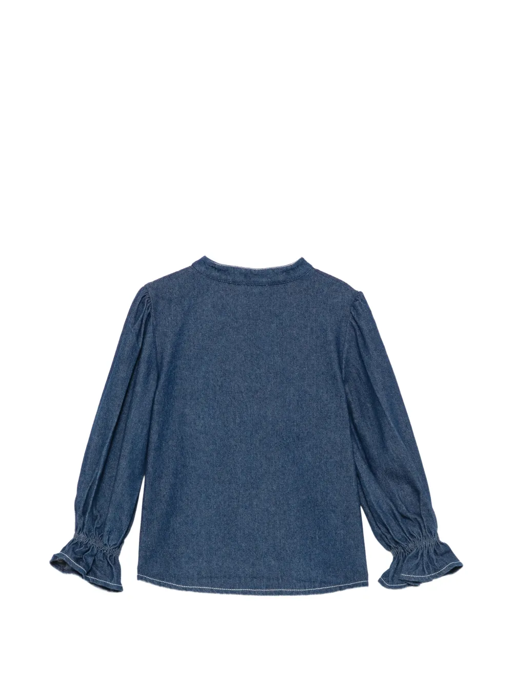 Patachou Shirt met ruches aan de manchetten en strikdetail Blauw