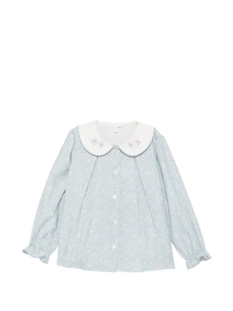Patachou floral-print Peter Pan collar blouse
