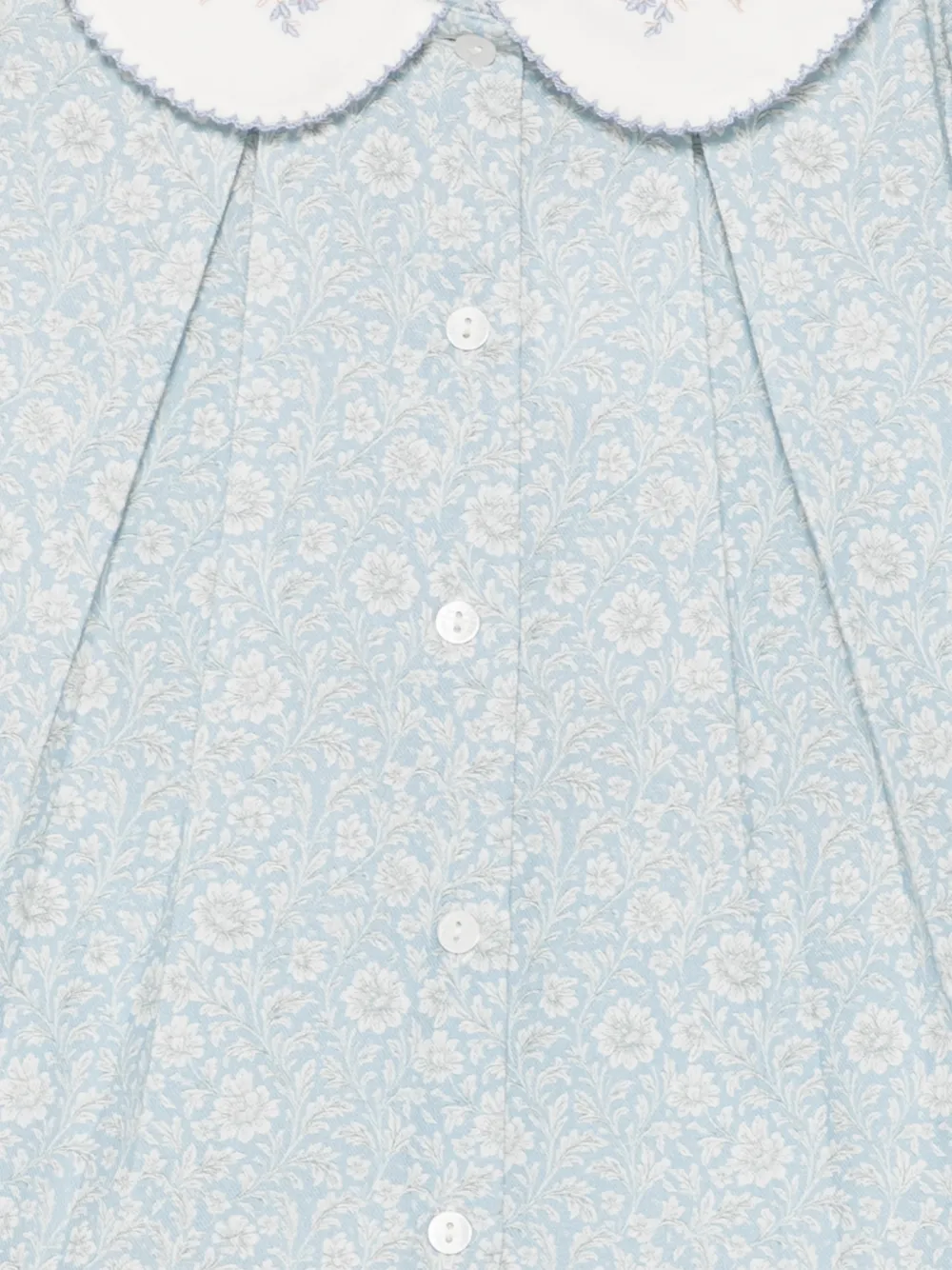Patachou Blouse met Peter Pan-kraag en bloemen-print Blauw