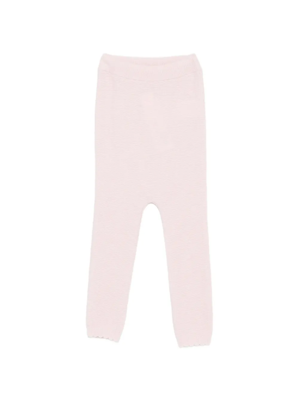 Patachou fawn-intarsia scalloped trousers - Rosa