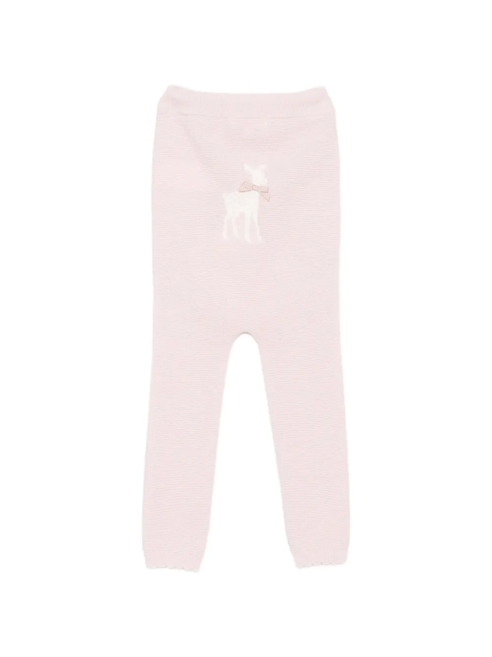 Patachou fawn-intarsia scalloped trousers Roze
