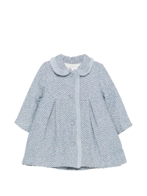 Patachou herringbone faux-fur-trim jacket