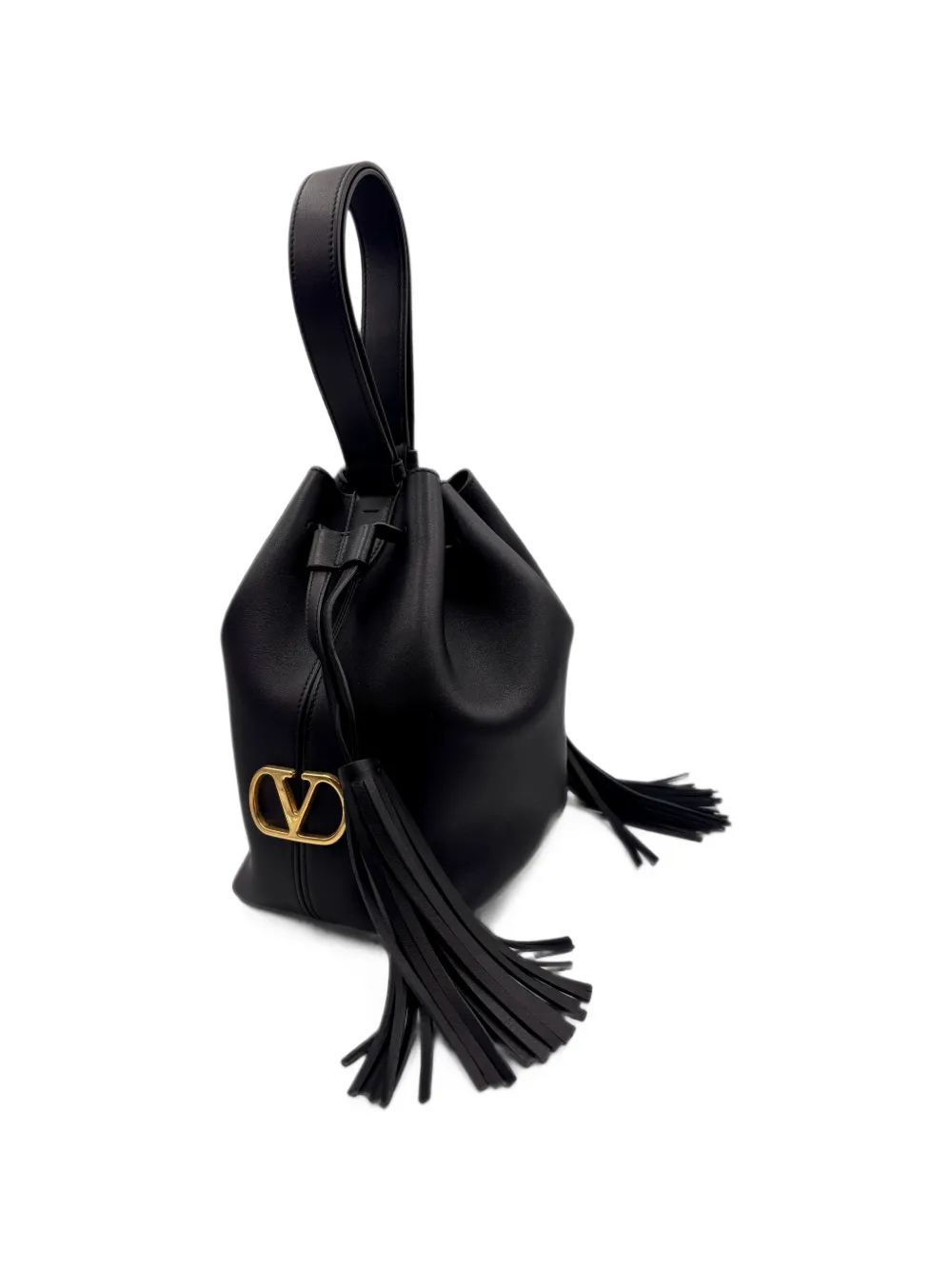 Valentino Garavani VLogo Signature bucket-tas met kwast Zwart