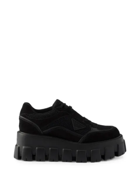 Prada Monolith Sneakers aus Wildleder und Mesh