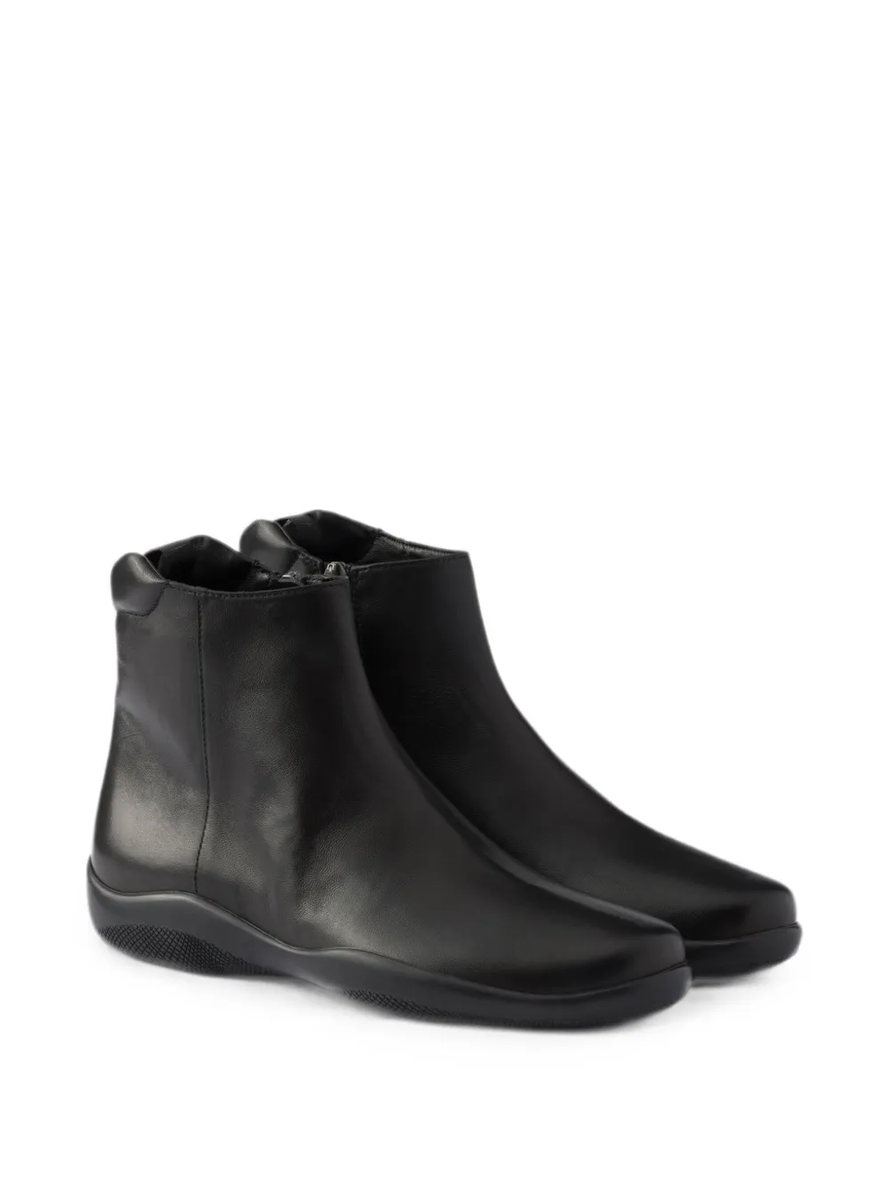 Prada Toblach Nappa leather booties Zwart