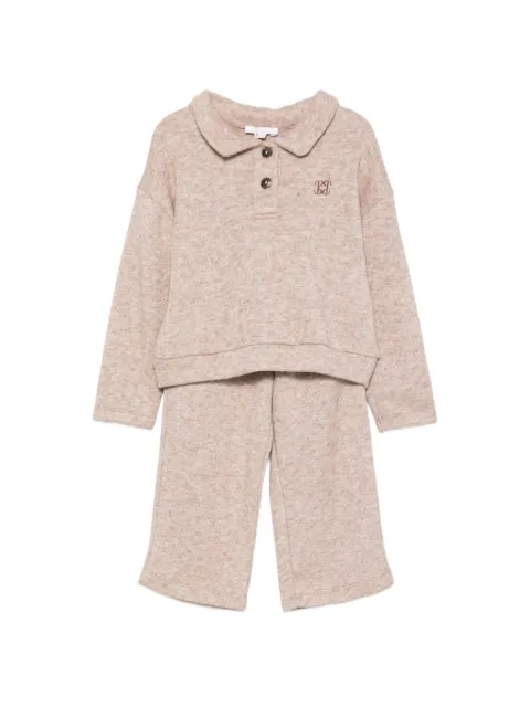 Patachou logo-embroidered button-up tracksuit set