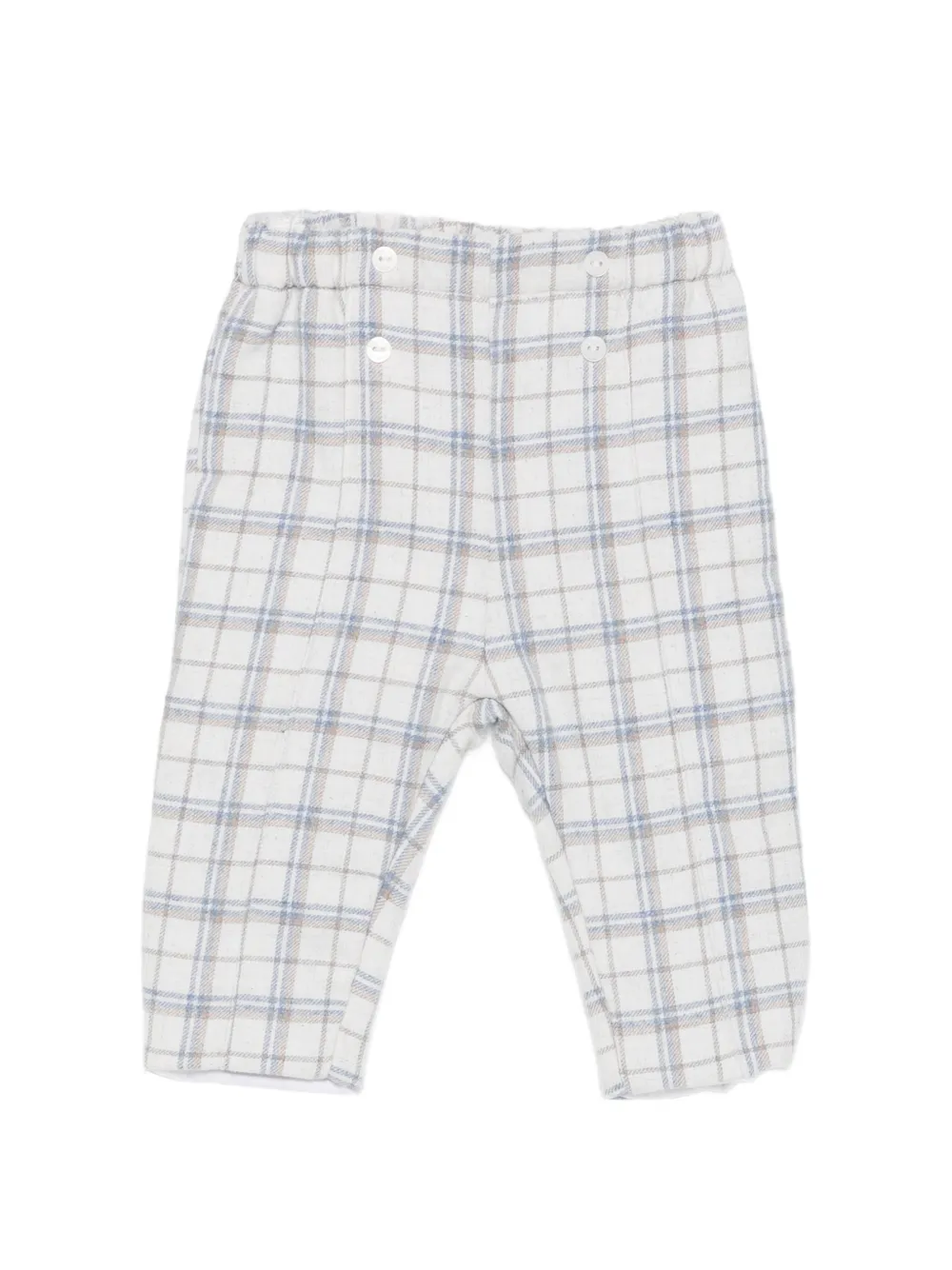 Patachou check-pattern decorative-button trousers - Tons neutres Patachou check-pattern decorative-button trousers - Tons neutres