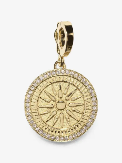 Azlee latge sunburst diamond charm
