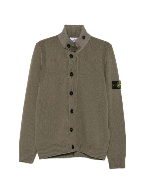 Stone Island logo-patch button-up cardigan
