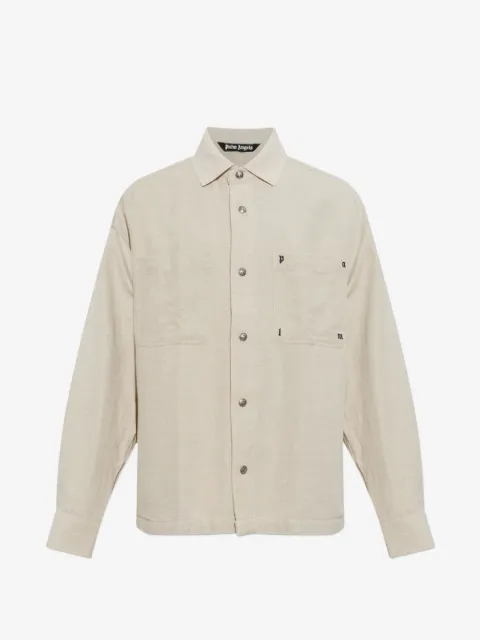 Palm Angels logo-embroidered patch-pocket shirt