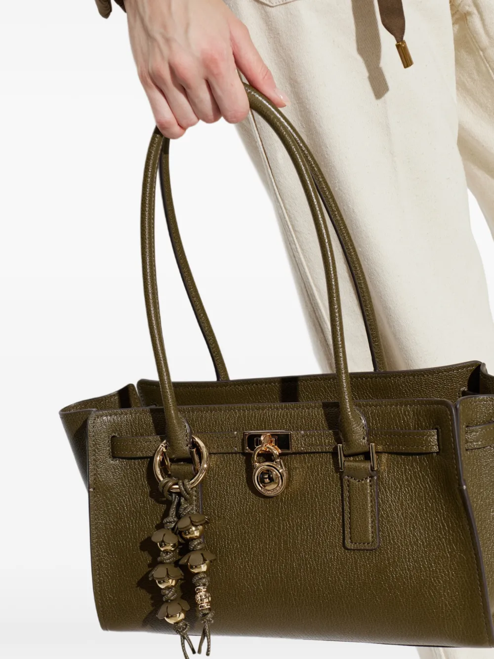 Michael Kors floral-detail beaded bag charm Goud