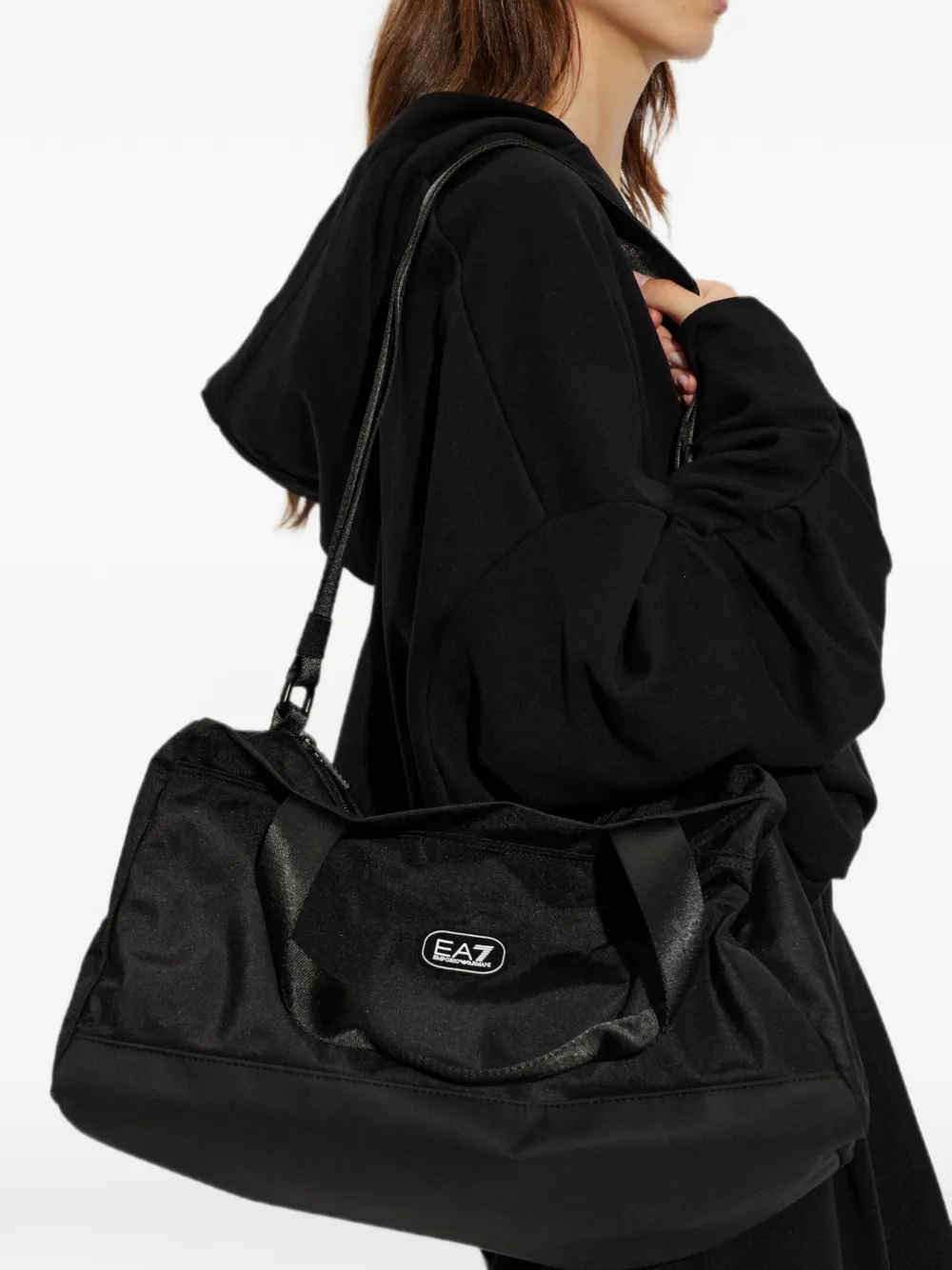 Ea7 Emporio Armani Reistas met logopatch Zwart