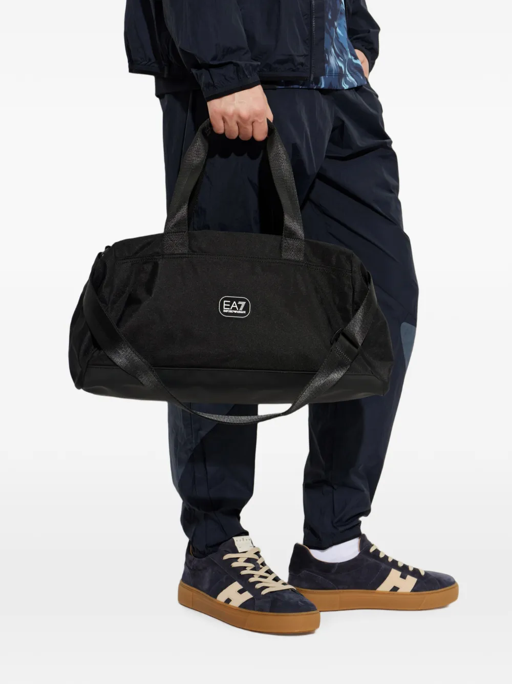 Ea7 Emporio Armani Reistas met logopatch Zwart