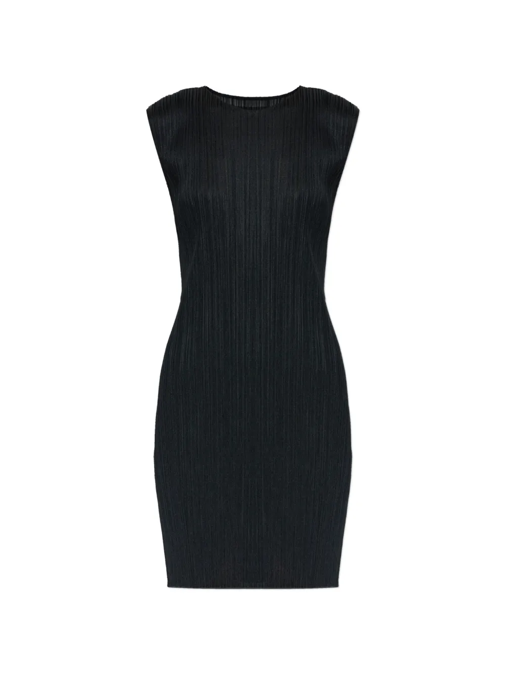 Pleats Please Issey Miyake pleated sleeveless mini dress - Black