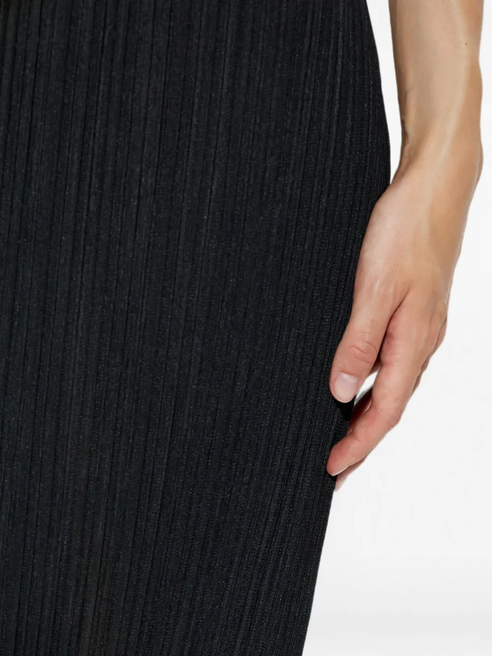 Pleats Please Issey Miyake Geplooide mini-jurk Zwart