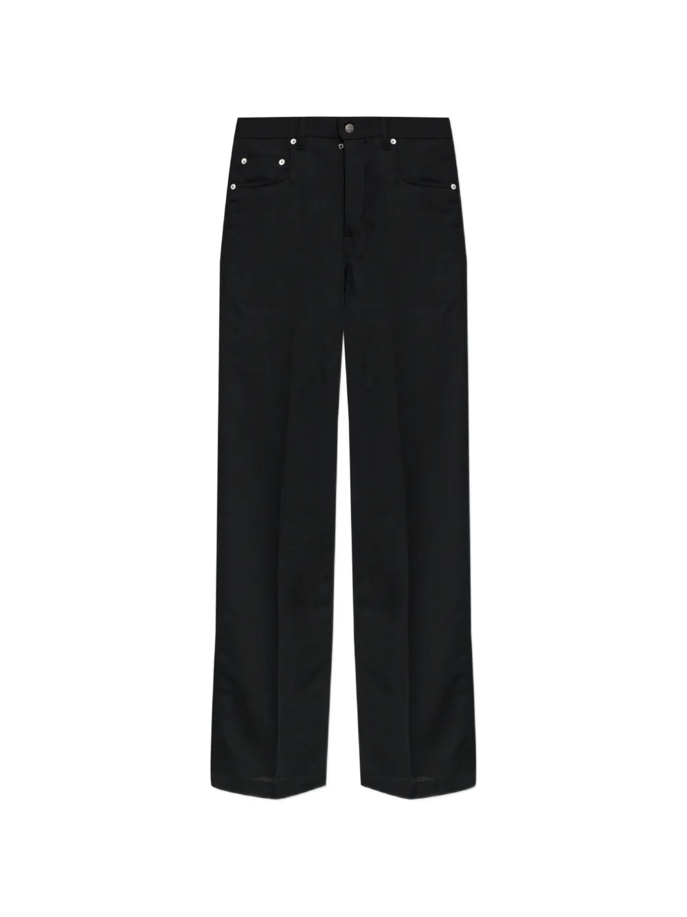 Rick Owens pressed-crease wide-leg wool trousers - Nero