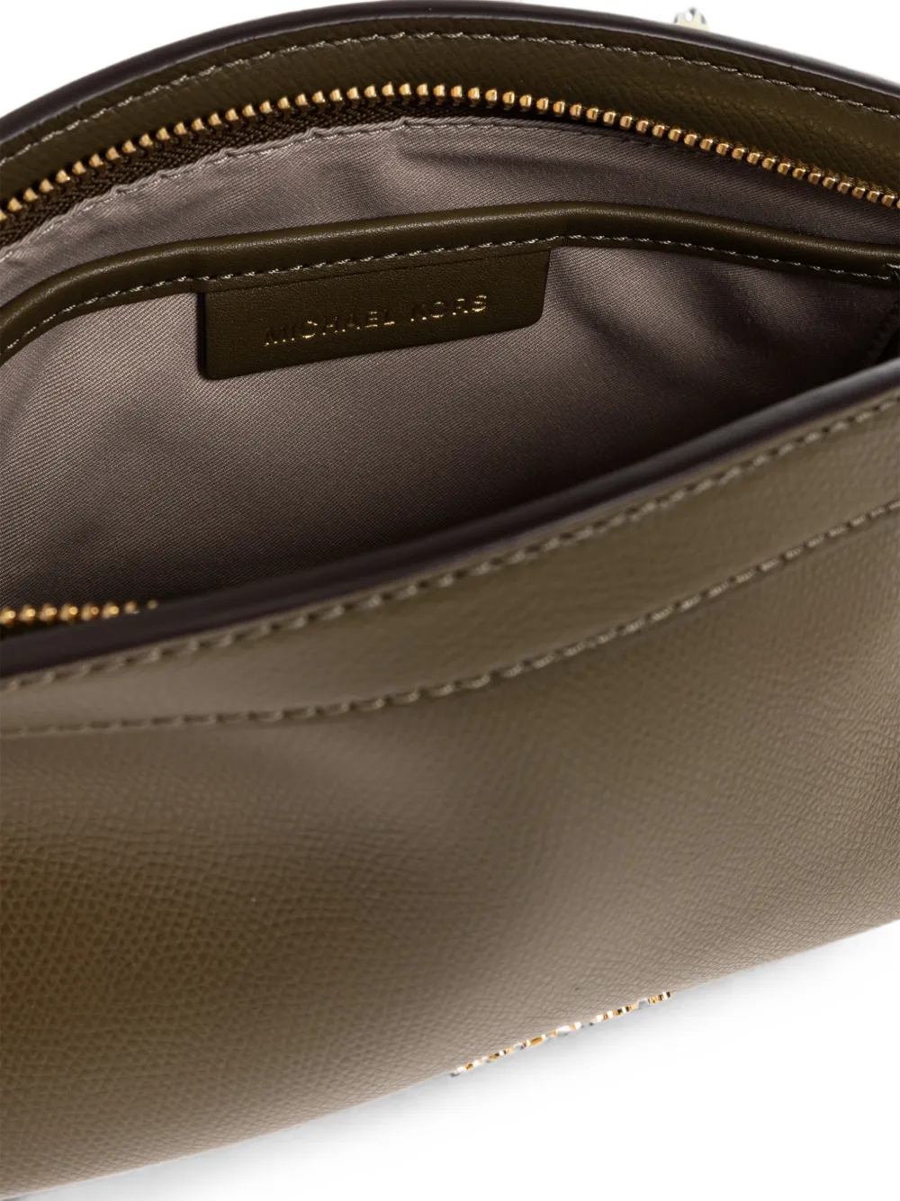 Michael Kors small Athena leather shoulder bag Groen