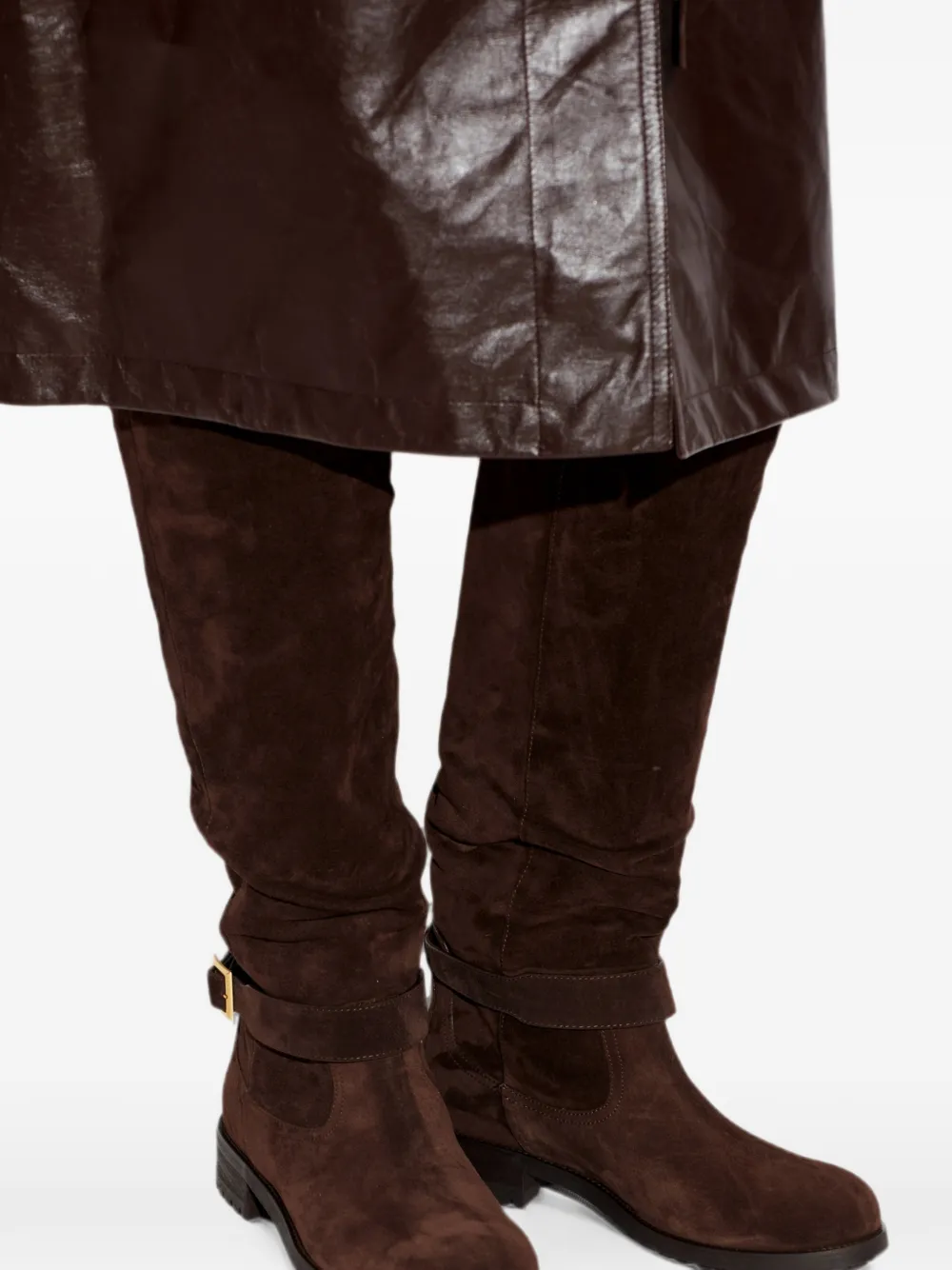 Jimmy Choo Biker KB buckle-fastening boots Bruin