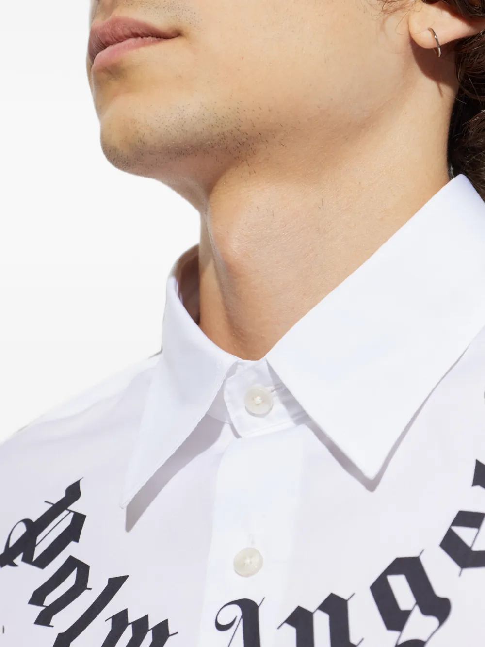 Palm Angels Overhemd met logoprint Wit