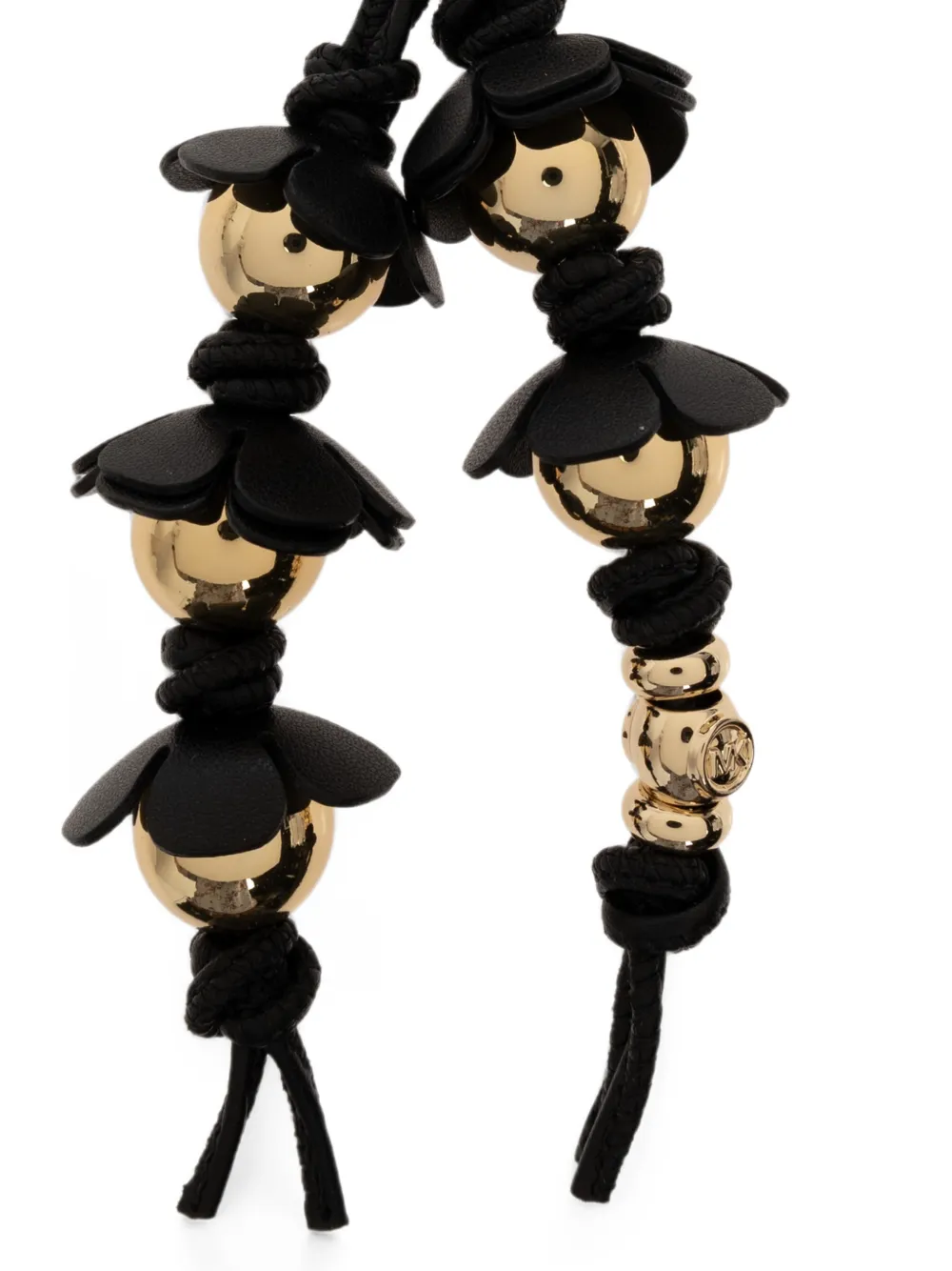 Michael Kors beaded floral keychain Zwart