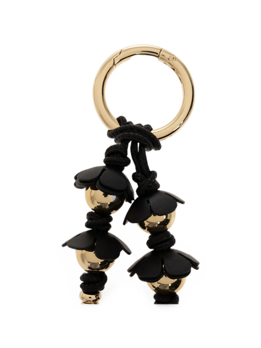 Michael Kors beaded floral keychain Zwart