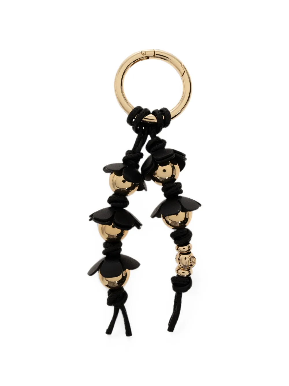 Michael Kors beaded floral keychain Zwart