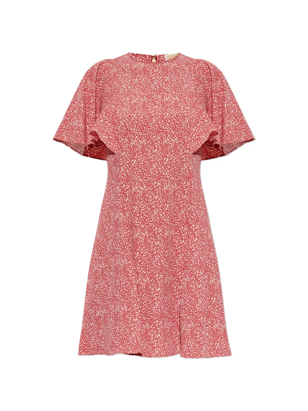 Michael Michael Kors ruffled-sleeve speckled mini dress - Rosso