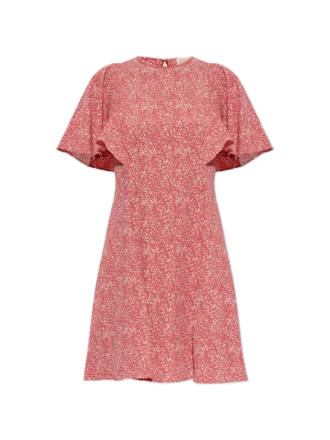 Michael Michael Kors vestido corto moteado con volantes en las mangas