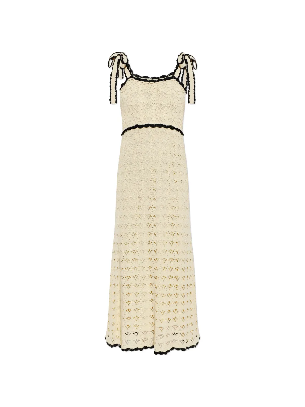 ZIMMERMANN Aster crocheted strappy maxi dress - Neutrals