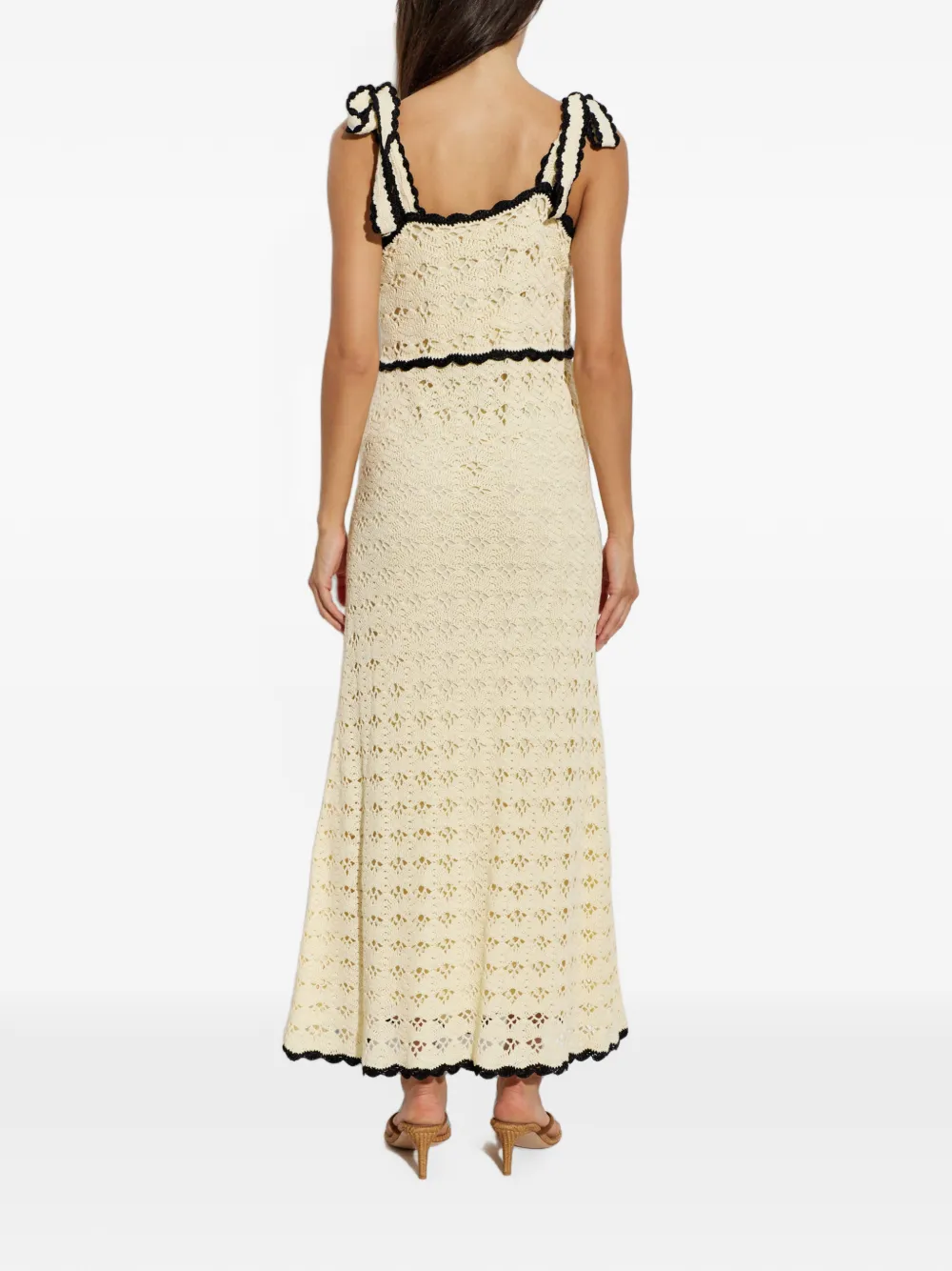 ZIMMERMANN Aster gehaakte maxi-dress met bandjes Beige
