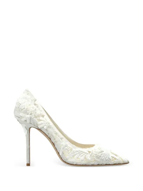 Jimmy Choo Love 100 floral-appliqué pumps