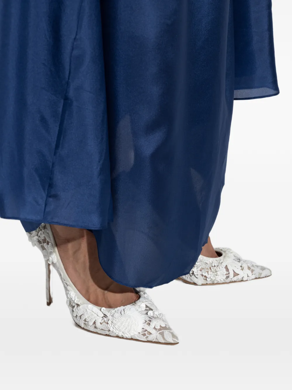 Jimmy Choo Love 100 floral-appliqué pumps Wit