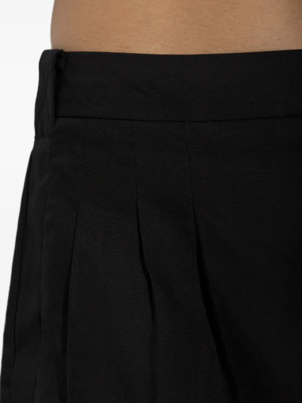 rag & bone Geplooide shorts Zwart