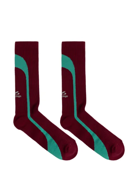 Balenciaga logo-print ribbed socks
