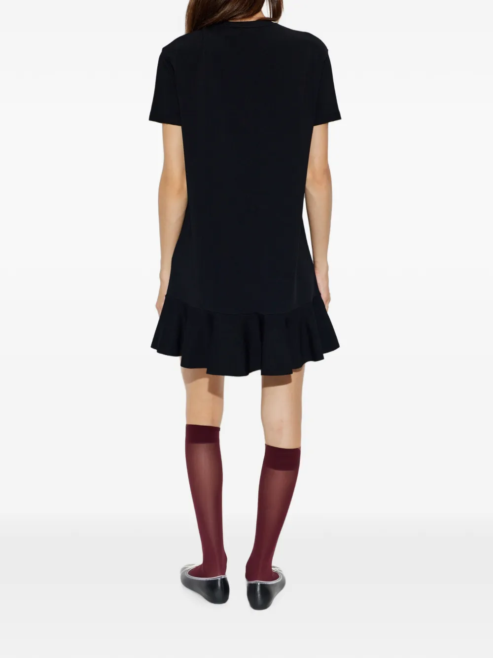 Valentino Garavani Gebreide mini-jurk met strik-applicatie Zwart
