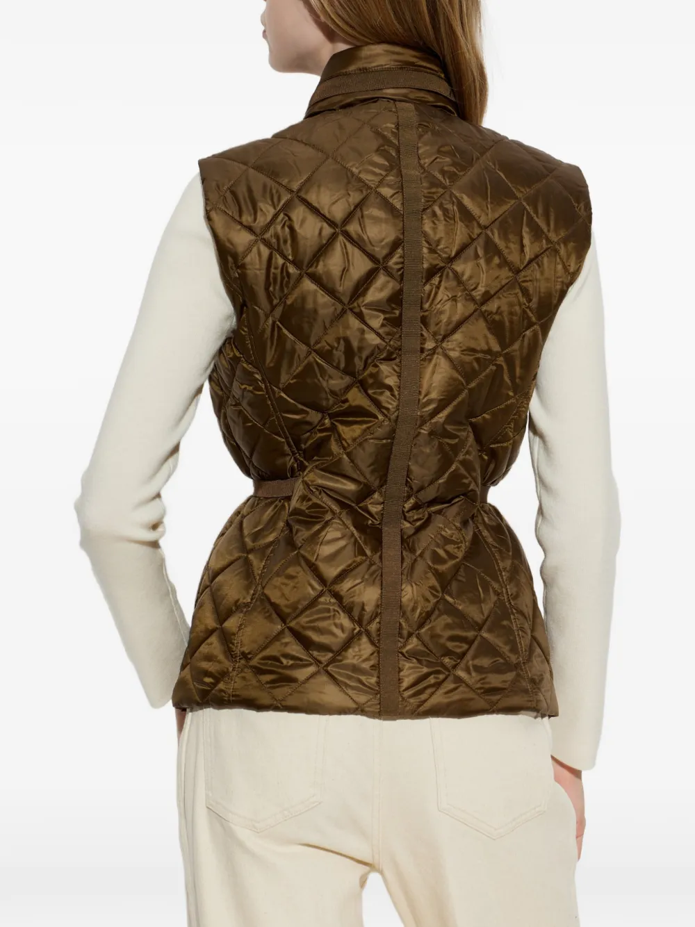 Michael Kors drawstring-waist quilted gilet Bruin