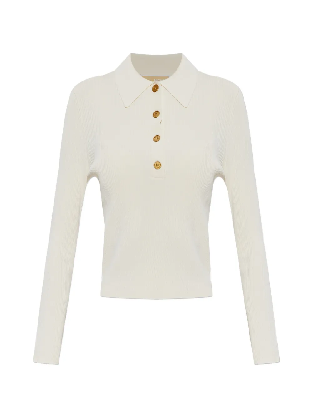 Michael Kors ruffled-skirt button-up mini dress Zwart
