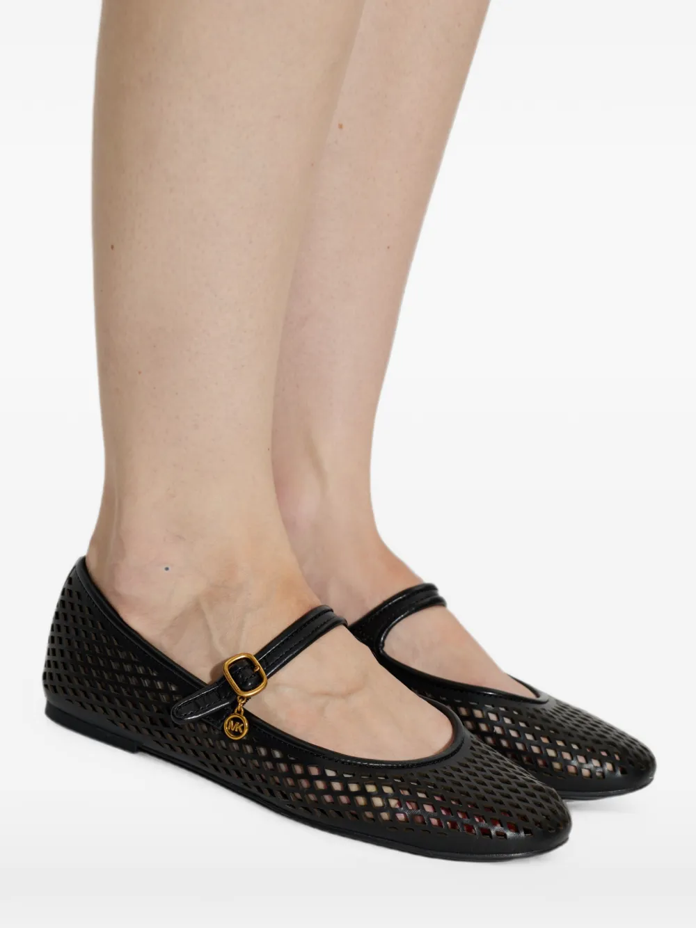 Michael Kors Nellie Flex perforated ballet flats Zwart