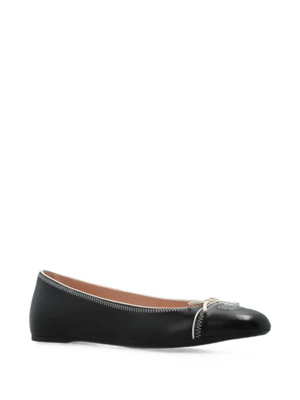 Valentino Garavani VLogo Signature bow-detail ballet flats Zwart